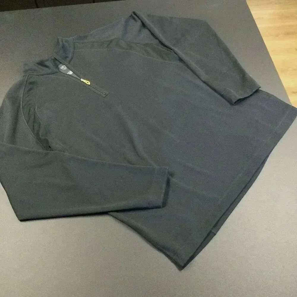 Nike Mens Black Dry Fit Pullover 1/4 Zip Moisture Wick Golf‎ Sweatshirt Size XL